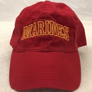Sportsman for U. S. Marine Corp Adjustable Maroon Cotton Ball Cap